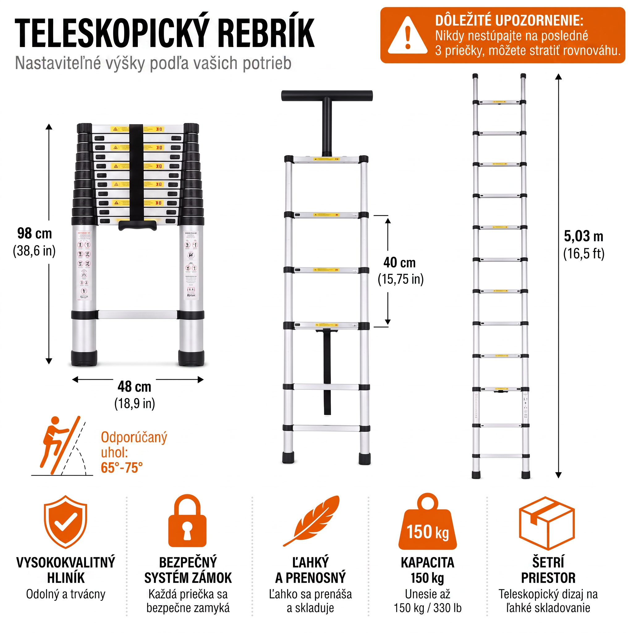 Jeden rebrík, tri spôsoby použitia