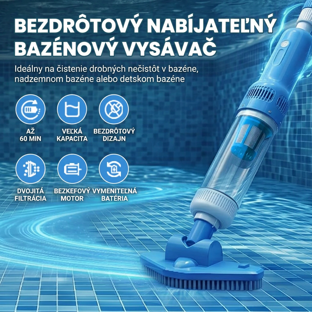 Bezdrôtový bazénový vysávač 3 v 1 Pro